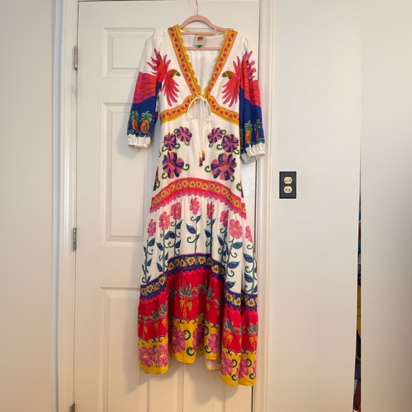 Farm Rio Vivid Gardens Maxi Size Small EUC - Picture 5 of 8